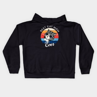 BEST CAT MOM EVER Kids Hoodie